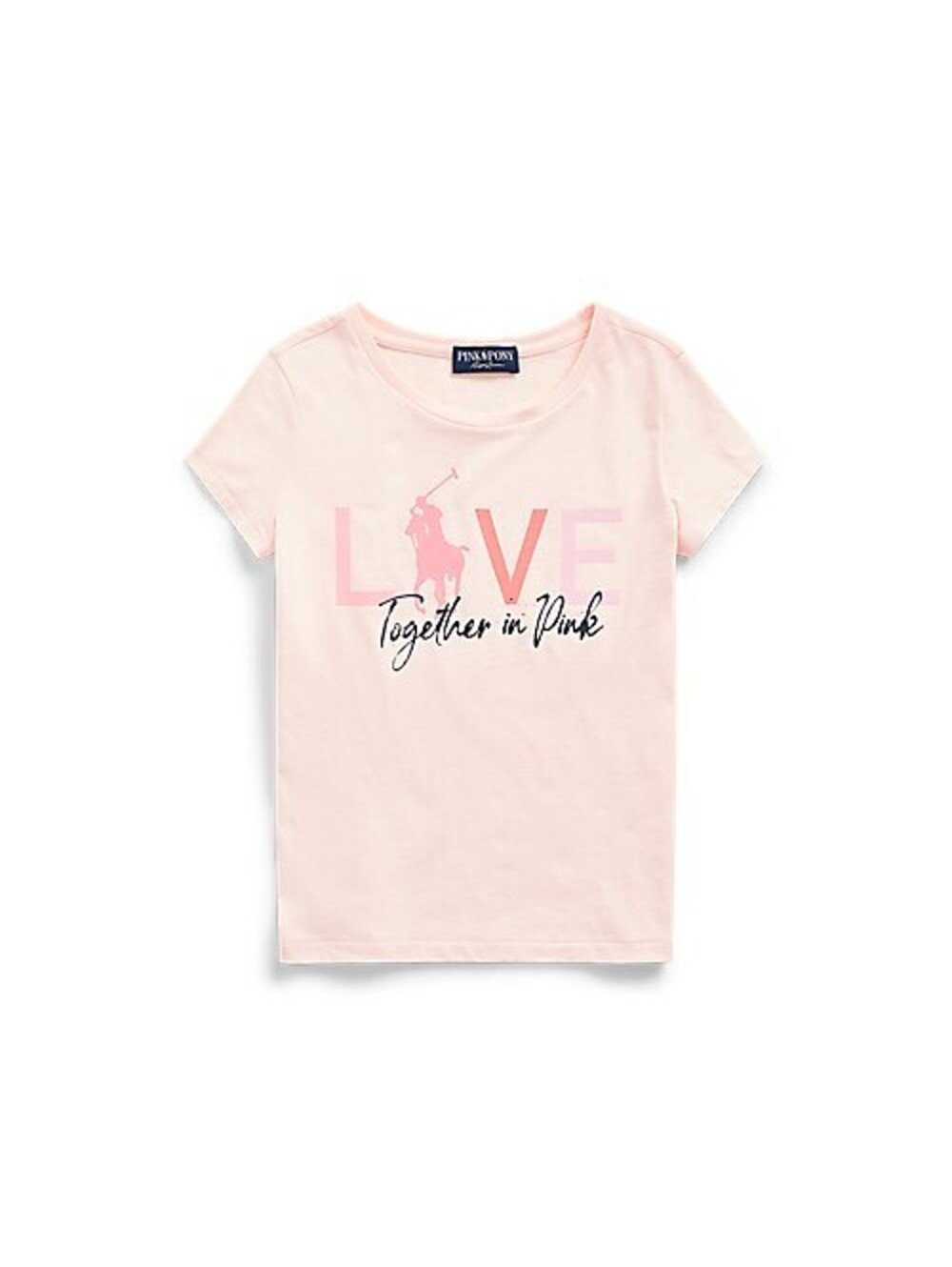 Pink Pony "Together in Pink" Graphic T-Shirt for Girls, Size M (8-10)